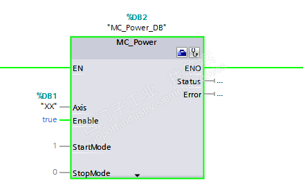 S7-1200从工艺组态中可调试启动轴转动,但从