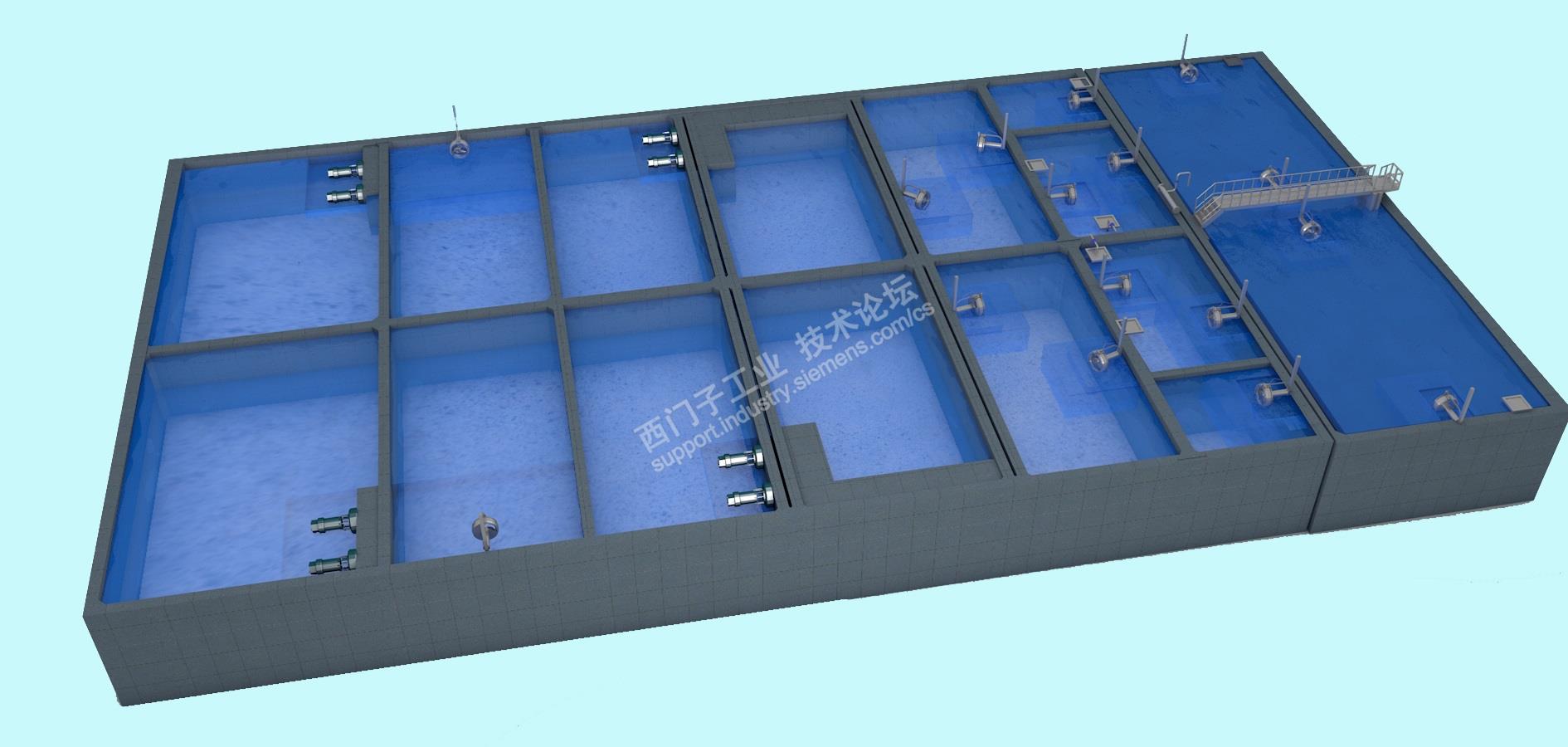 污水处理厂3d画面分享