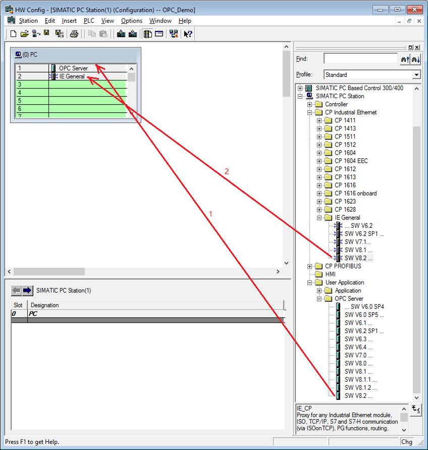 加入OPC Server和CP