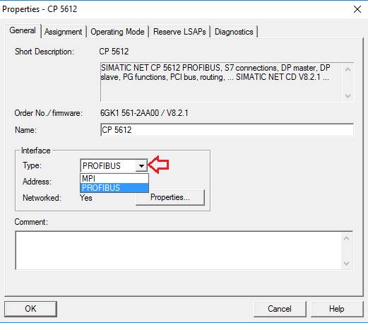 Profibus CP: Profibus 修改为 MPI